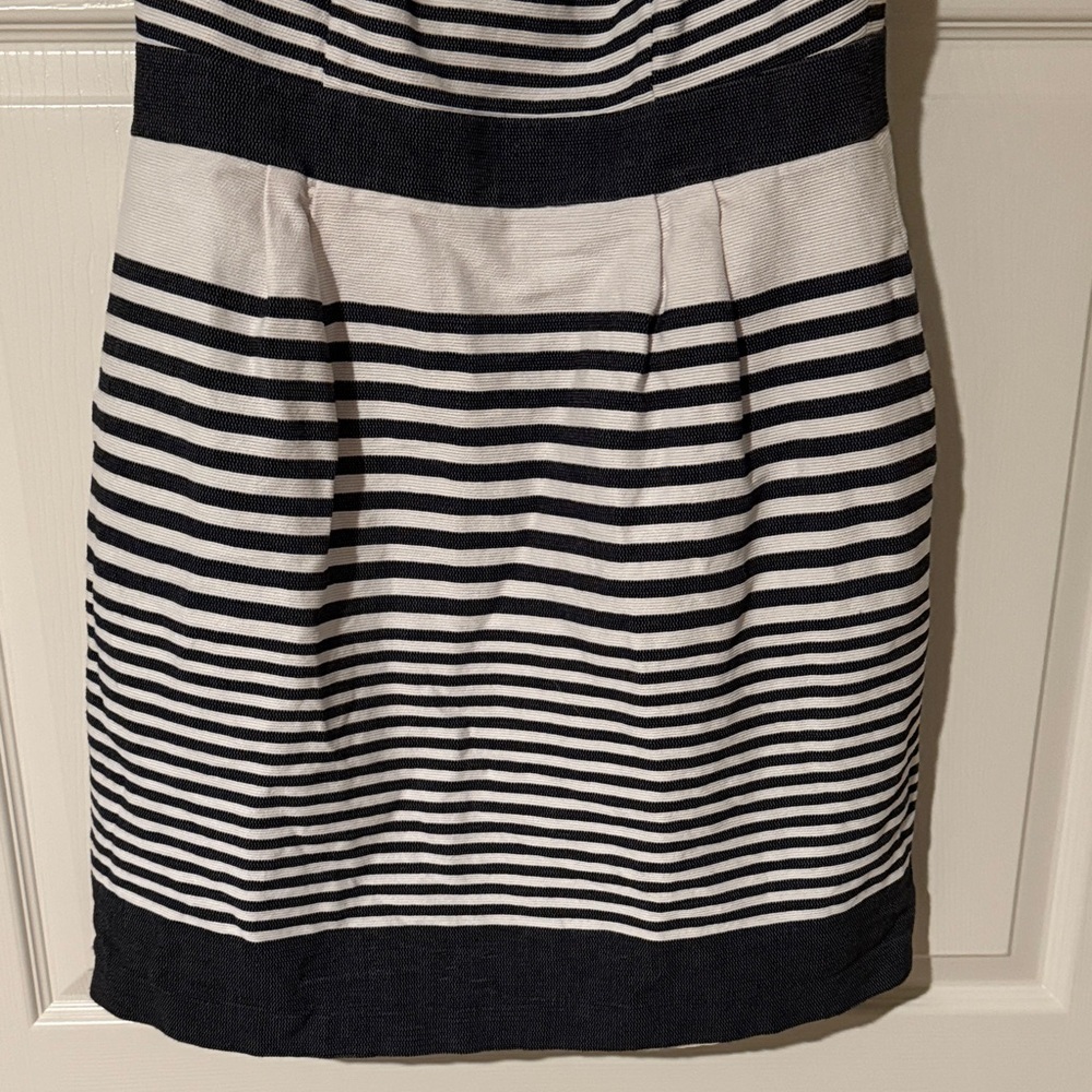 Banana Republic Denim Blue and White Striped Mini Dress - Picture 3 of 6